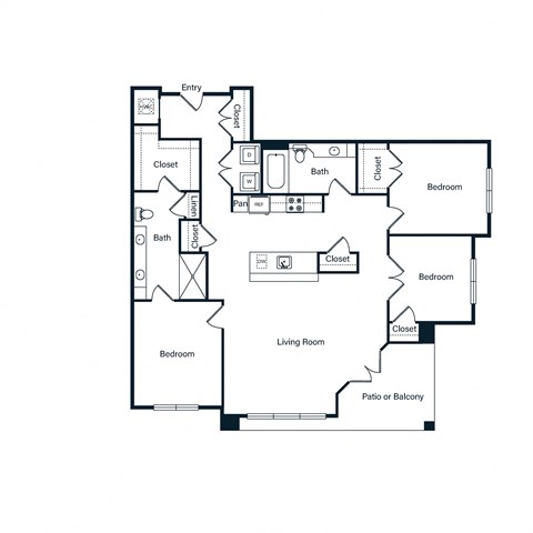 C1-1 floorplan layout Berkshire Ballantyne